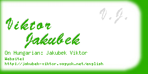 viktor jakubek business card